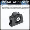 Black engine motor mount for toyota scion xb 2010-2015 with central white circular insert shown from back side