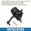 Black engine motor mount left insulator with three bolts and silver metal bolt for Toyota Sienna 2011-2014 installation