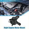Black right engine motor mount with gray rubber bushing and metal brackets for toyota estima 2006-2019 shown from back side