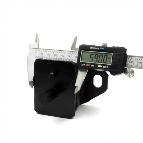 Black plastic engine mount for toyota hilux2l 3l 2wd 1988-1997 measured 59 mm wide with digital caliper