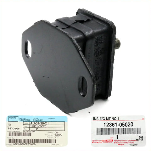 Black rubber engine mount with metal threaded bolt genuine toyota part for hilux 4runner ln85 ln100 1988-1997