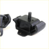 Black rubber coated metal engine mount with central cylindrical protrusion for nissan datsun d21 1986-1999