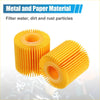 Bright yellow cylindrical engine oil filters made of metal and paper for toyota avalon 2013-2018