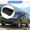 Black steel engine oil pan for Toyota Highlander 2015-2021 with reinforced edges and bolt holes for secure install