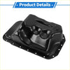 Black plastic engine oil pan with molded contours and flanged edge for toyota hilux 1988-1997 steel black