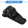 Black plastic engine oil pan with molded ridges and bolt holes for 2015 toyota hilux made of steel