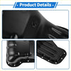 Black metal engine oil pan with glossy finish and reinforced ridged design for toyota hilux 2015 steel part