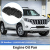 Black steel engine oil pan for toyota land cruiser 2007 with ribbed surface and multiple mounting holes