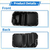 Black plastic engine oil pan with molded interior and mounting holes for toyota pickup v6 3.0 1989-1995 steel black