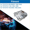 Silver metallic engine oil pan made of metal for toyota 4runner t100 and tacoma models shown from back side