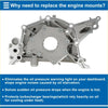 Silver metallic engine oil pump pan with central circular opening and bolt holes for toyota 4runner 1996-2002 pressure pump