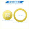 Gold tone circular engine start stop button cover kit for toyota highlander 2020-2022 with white engraved text
