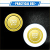 Gold-colored circular engine start stop button cover kit with illuminated ring for toyota highlander 2020-2022