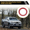 Red metallic engine start stop button cover ring for toyota tacoma 2016-2023 with durable metal finish