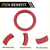 Red polished aluminum alloy engine start stop button cover ring with non slip design for toyota tacoma 2016-2023
