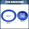 Blue metallic engine start stop button cover for toyota alphard 30 series with brushed finish and white engraved text