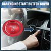 Red metallic engine start stop button cover with power symbol engraved for toyota vellfire 30 series
