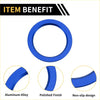 Blue polished aluminum alloy engine start stop button switch knob cover ring with non slip design for toyota tacoma