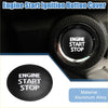 Black circular aluminum alloy engine start stop ignition button cover with white lettering for toyota tacoma 2016-2021