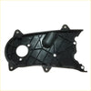 Black plastic engine timing belt cover with molded ribs and mounting holes for toyota hilux 2005-2015