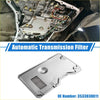 Silver metallic automatic transmission filter with mesh screen and central hole for toyota tacoma 1995-1999