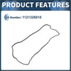 Black outline sketch of engine valve cover gasket for Toyota Auris 2006-2012 showing the front view of the gasket
