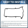 Black rubber engine valve cover gasket with pre-formed holes for Toyota Duet 1998-2004 use