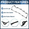 Black flexible rubber engine valve cover gasket for toyota pickup 1984-1985 designed to prevent oil leaks