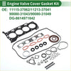 Engine valve cover gasket kit for toyota prius 1.8l l4 with black valve cover gasket red and silver seals and metal washers