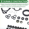 Engine valve cover gasket kit for toyota prius 1.8l l4 with black rubber and metal timing chain set durable design