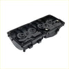 Black plastic engine valve cover with molded contours and integrated mounting points for seat exeo vw amarok 2.0l caga