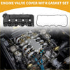 Black engine valve cover with gasket set for Toyota Hiace 2006-2017 molded plastic with secure bolt holes