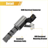 Silver anodized aluminum engine variable valve timing control solenoid with black connector for toyota 4runner