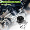 Black engine water pump with metallic base and mounting flanges shown with gasket for toyota auris 2007-2018