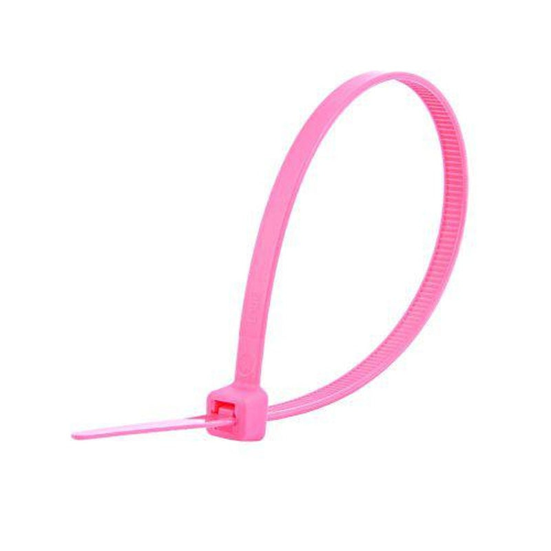 Engineering Supplies Cable Tie Pink 4.6x200mm (Pack of
