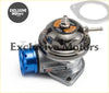 Epman stainless steel turbocharger wastegate with blue anodized intake port and orange accent label for universal turbo kits