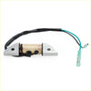 Silver exciter coil with beige wire winding black plastic end caps and brackets for tohatsu nissan outboard 6 8 9.8 hp