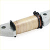 Beige insulated copper exciter coil for tohatsu nissan outboard 6 8 9.8 hp 2002 2003 secured with black clamps