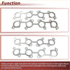 Silver metallic exhaust manifold header gasket 2 pcs for 2003-2009 toyota 4runner engine performance