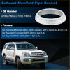 Silver metallic exhaust pipe donut gasket with textured woven surface for toyota 4runner 2003-2009