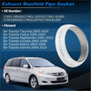Silver metallic exhaust pipe flange gasket with honeycomb texture for Toyota Tacoma Sienna Highlander 2001-2023
