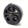 Black rubber exhaust pipe support cover with circular design and two horizontal slots for toyota hilux 4d 2005-2015