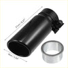 Black matte exhaust tip with clamp and silver adapter ring for Toyota Tacoma 2005-2022 muffler upgrade