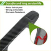 Black carbon fiber textured exterior door handle cover trim for toyota alphard 2015-2021 shown from the back side