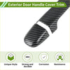 Black carbon fiber textured exterior door handle cover trim made of abs plastic for toyota alphard 2015-2021