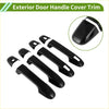 Gloss black exterior door handle cover trim set for toyota alphard 2015-2021 with a sleek glossy finish