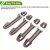 Set of four chrome and gloss black car door handle covers with red stripes for toyota alphard 2015-2021