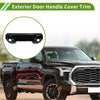 Black glossy exterior door handle cover trim for toyota tundra 2022-2025 made of durable abs plastic with 2 mounting holes