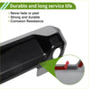 Black plastic exterior door handle cover trim for toyota tundra 2022-2025 with glossy finish and red adhesive strip