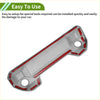 Silver abs exterior door handle cover trim for toyota tundra 2022-2025 with red adhesive strips on back side